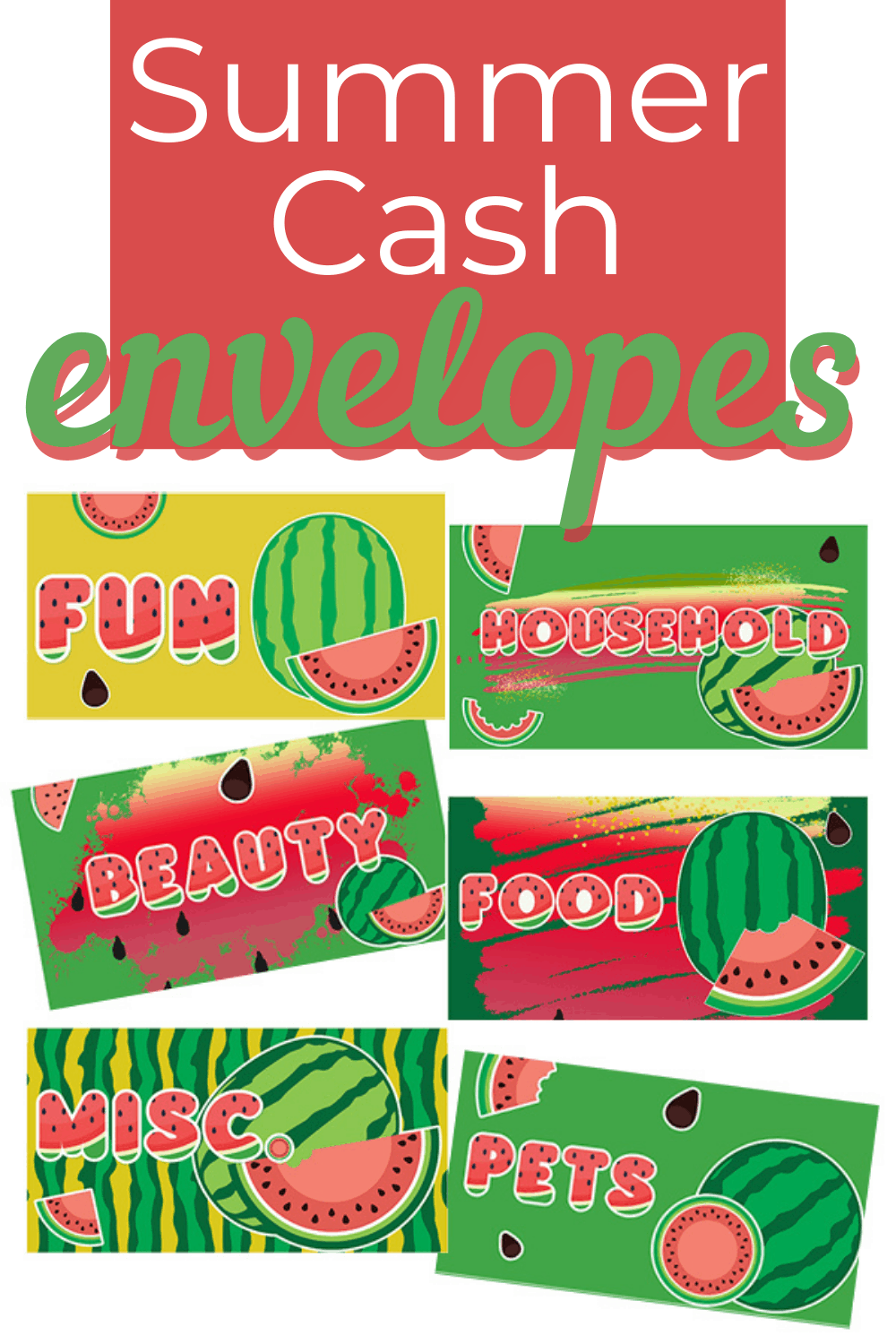 Check out these summer-themed cash envelope templates available today. Cash budget and stay organized this summer with these fun collections. via @mystayathome