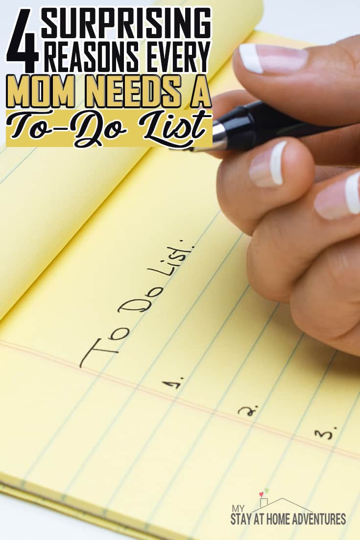 A daily to-do list a great tool all moms. Learn the benefits of a to-do list and start your day organized and motivated. via @mystayathome