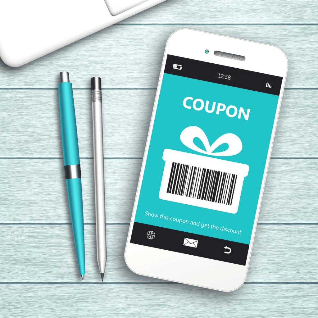 A smart phone with a coupon bar code displaying.