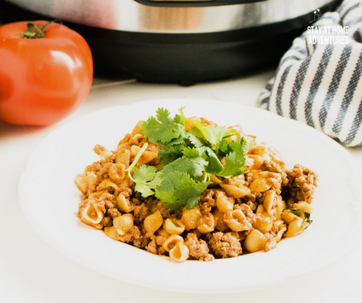 Instant Pot Cheesy Taco Pasta