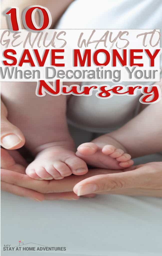 Baby coming? On a budget? Learn 10 tips on how to save money when decorating your nursery that will help you keep your money in other important baby needs.