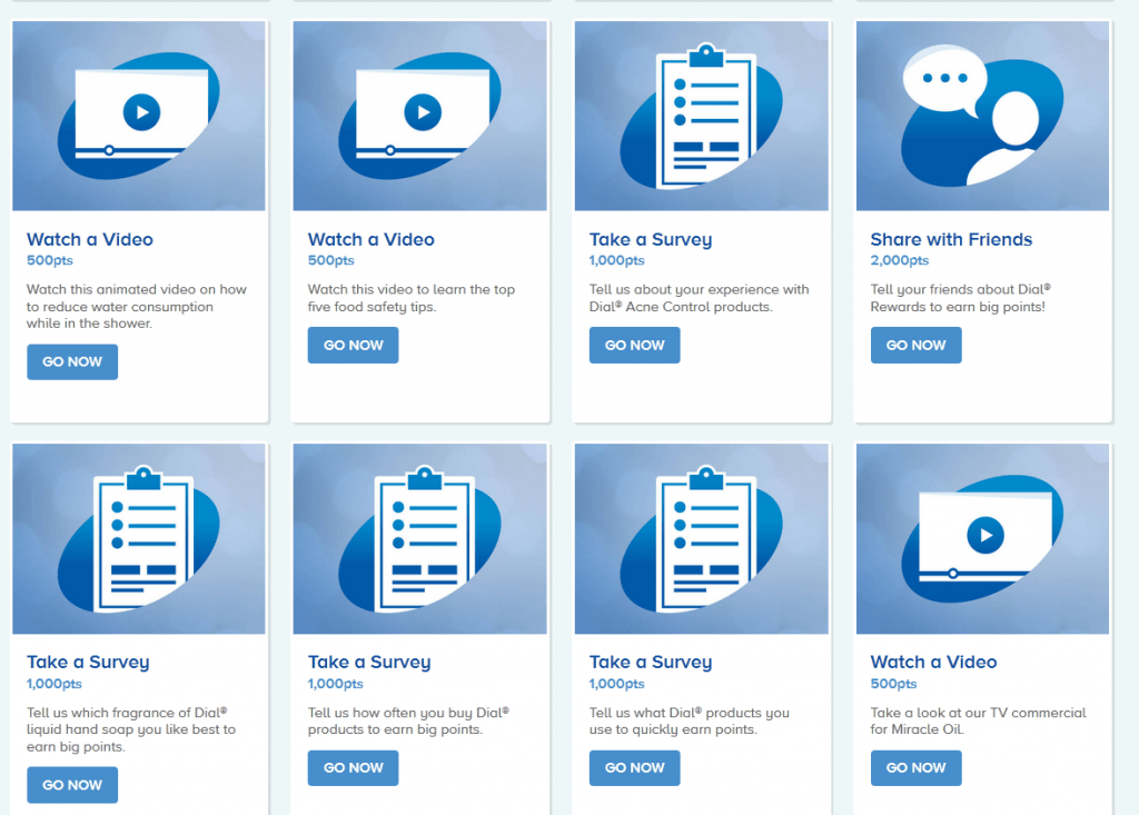 How to earn Dial Rewards points.