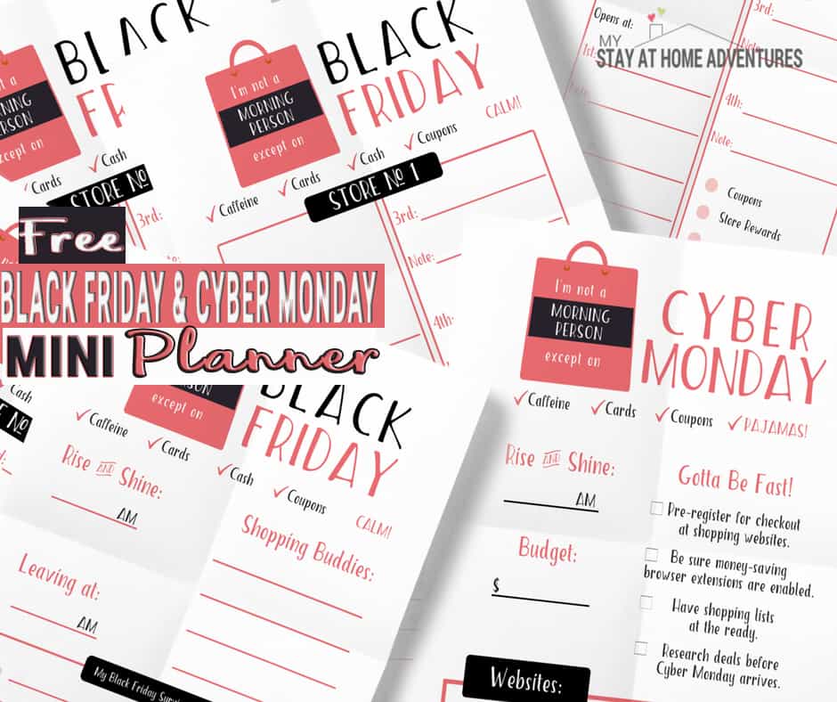 Free Black Friday and Cyber Monday Planner available for download.