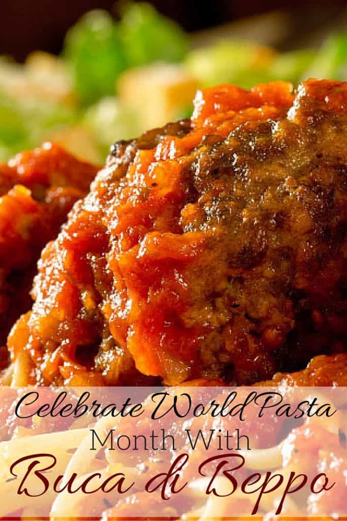 Come and celebrate World Pasta Month with Buca di Beppo and enter our giveaway for a chance to win a Buca di Beppo gift card! #ad
