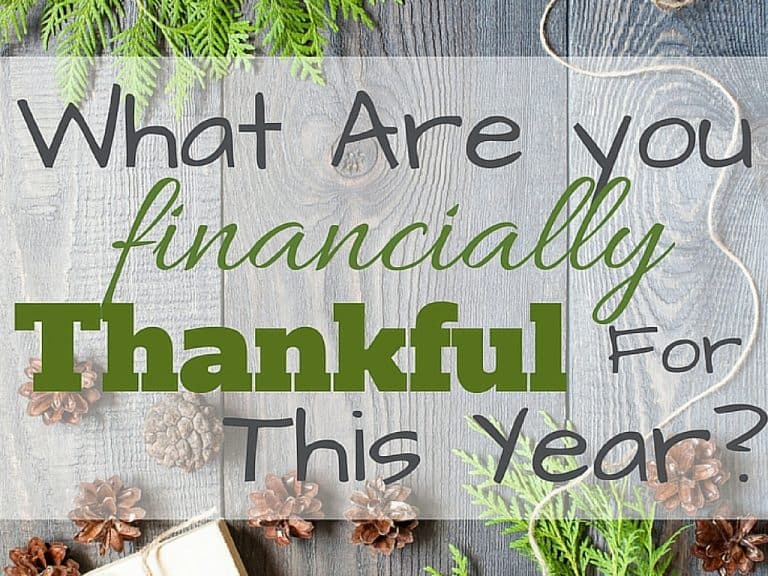 What Are you financially Thankful For This Year?