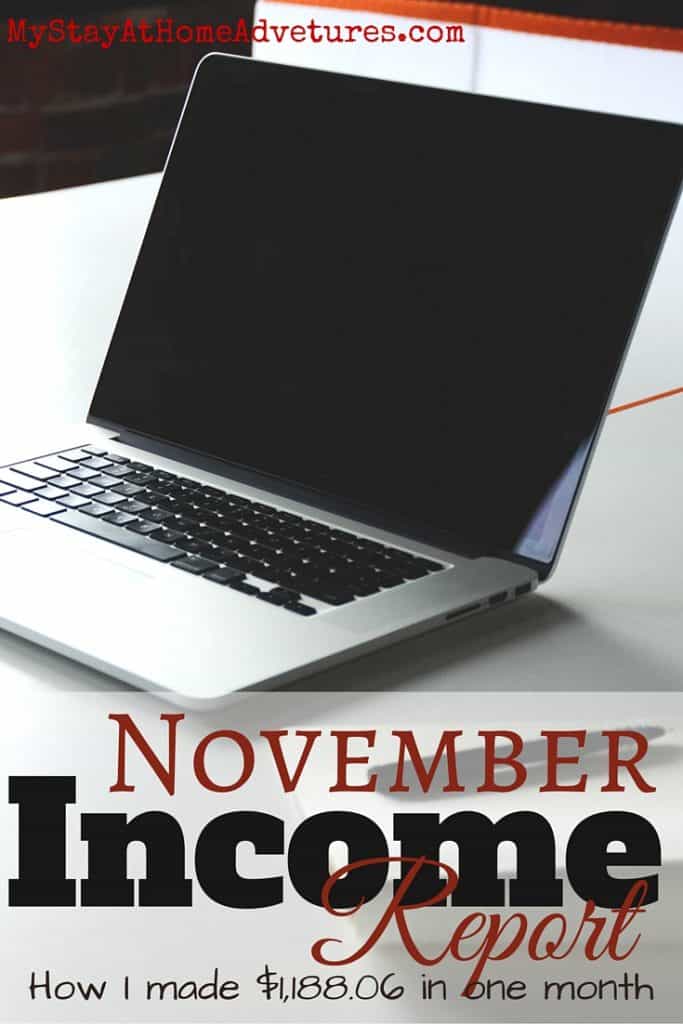 This is how I managed to earn over $1000 in one month. Here's November Online Income Report to show you how it was done.