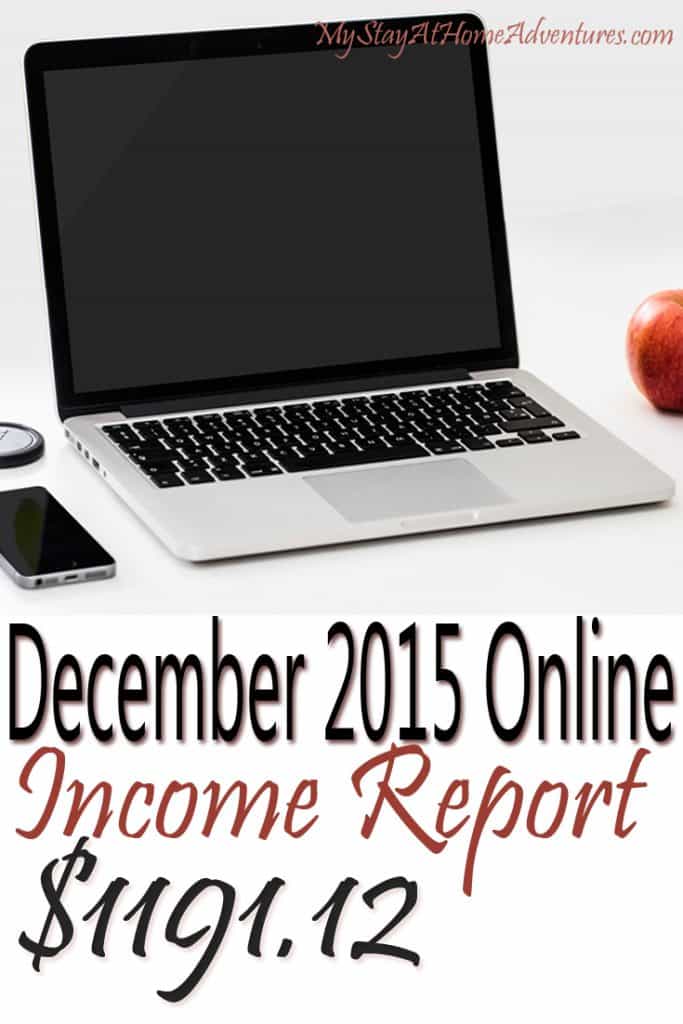 See how I made over $1100 in one month in my December 2015 Online Income Report!