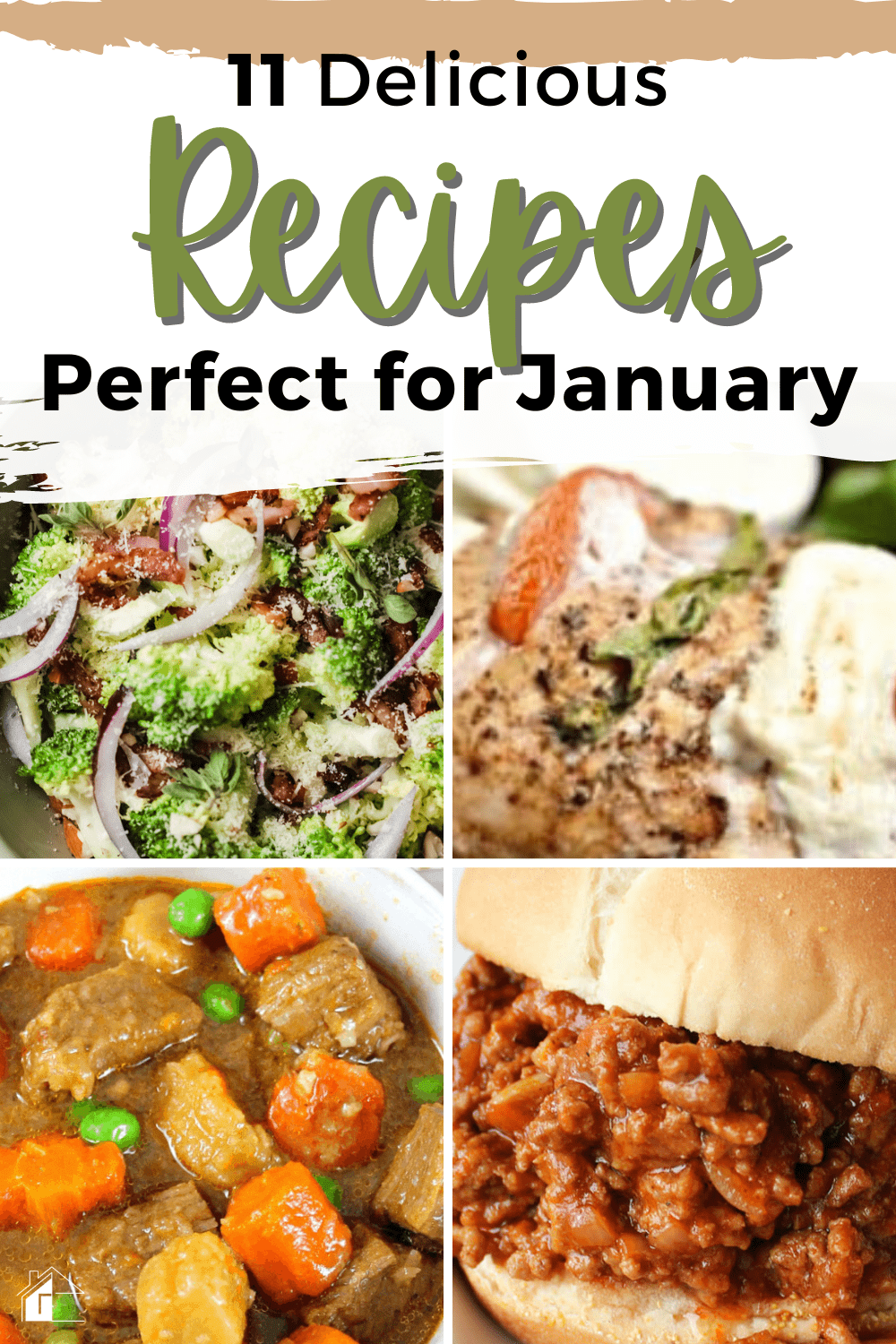 For the month of January, these recipes will help you enjoy lovely winter meals. From soups to pasta to desserts, they're all delicious and easy! via @mystayathome