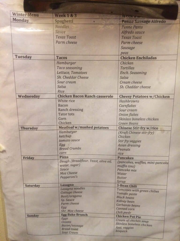 pantry clipboard system