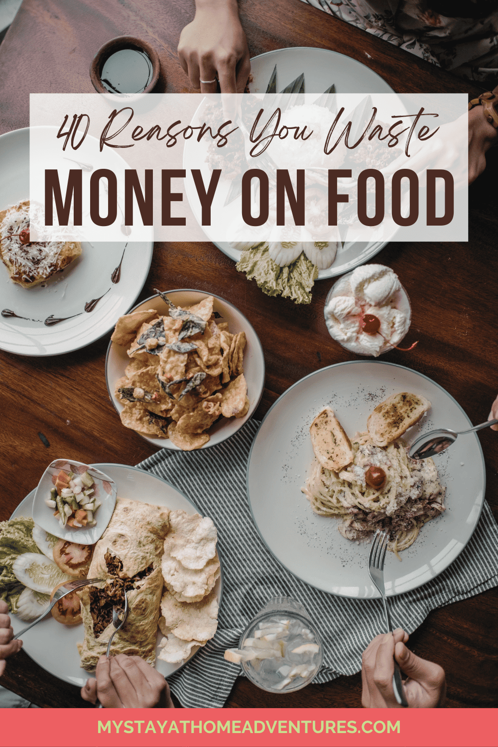 Stop throwing money down the drain! Discover 40 reasons people waste money on food, and learn how to put an end to it. Take control of your spending and start saving money today - click now! via @mystayathome
