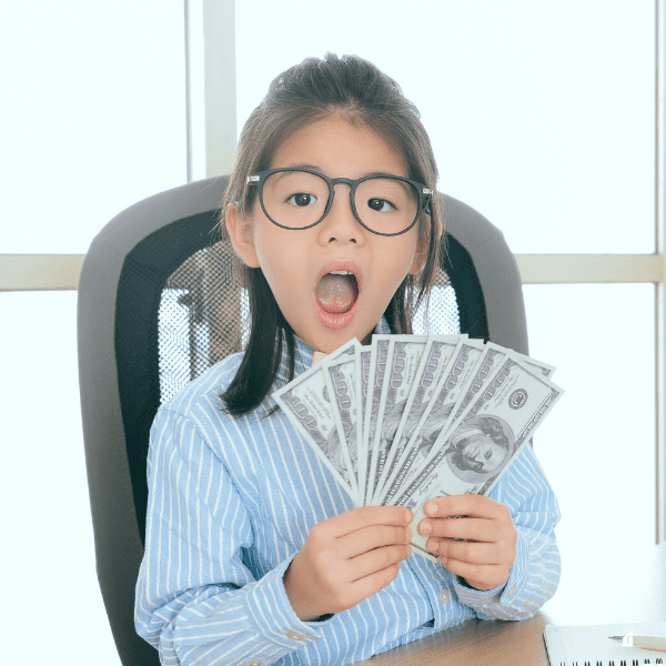 Kid Holding Money
