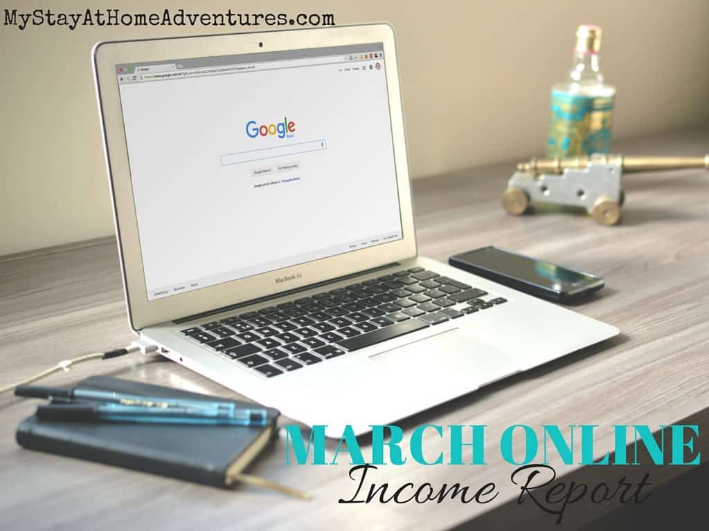 Read how fabulous or terrible my March online income was. Increasing my online income is my top goal for 2016 and each month I will show you.