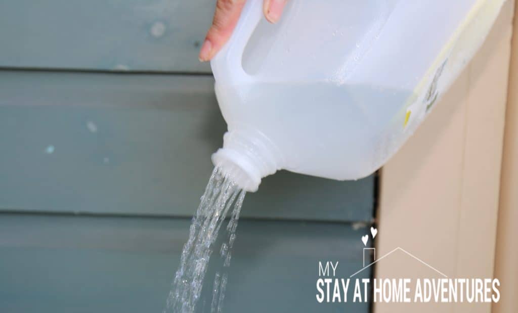 water coming out of diy watering can