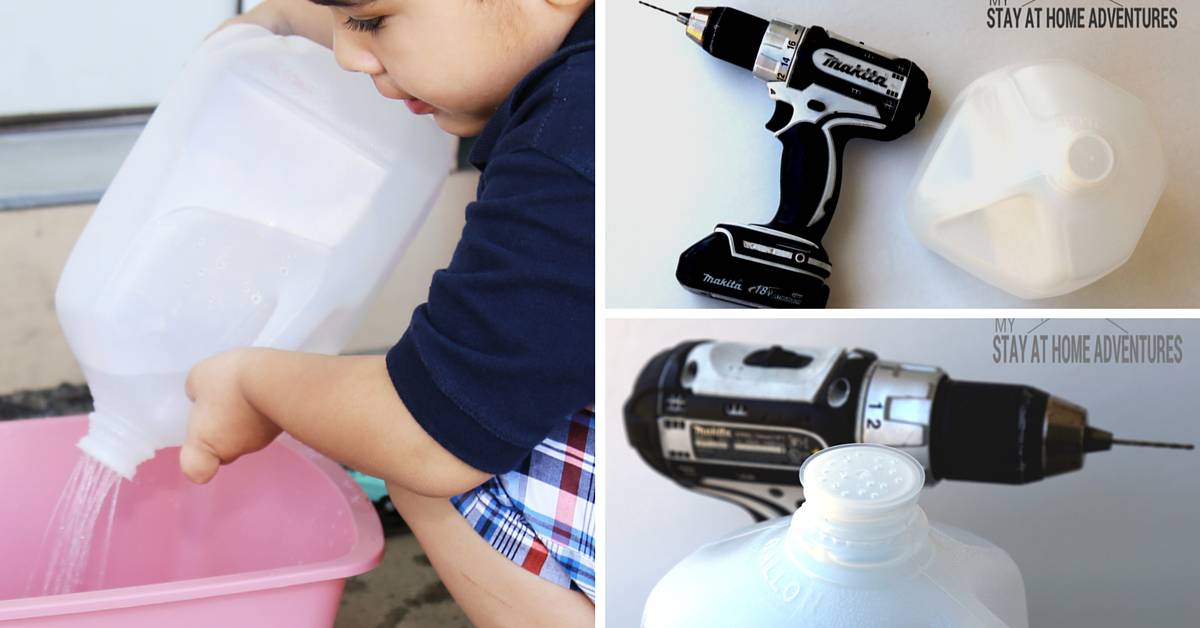 DIY Plastic 1 Gallon Milk Jug Watering Can * My Stay At Home Adventures
