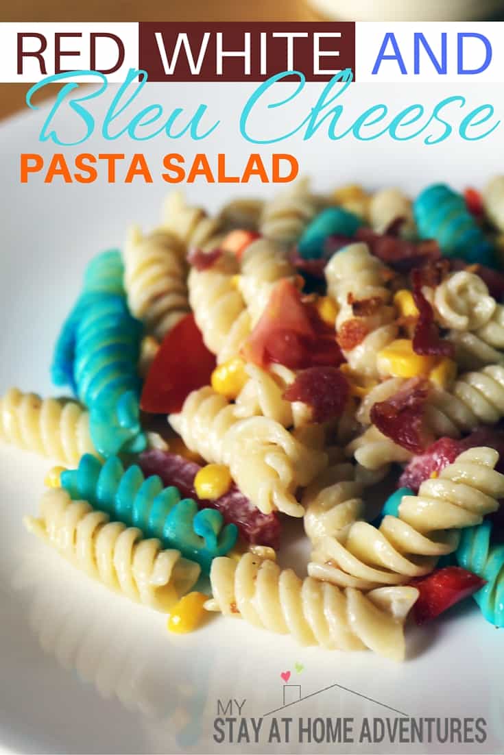 Red, White, and Bleu Cheese Pasta Salad #SeeTheLite