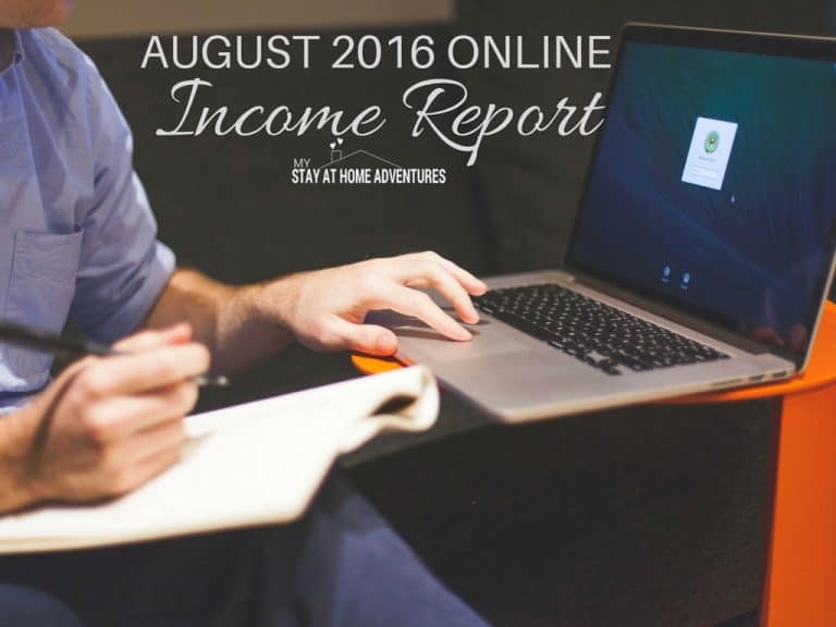 August 2016 Online Income Report