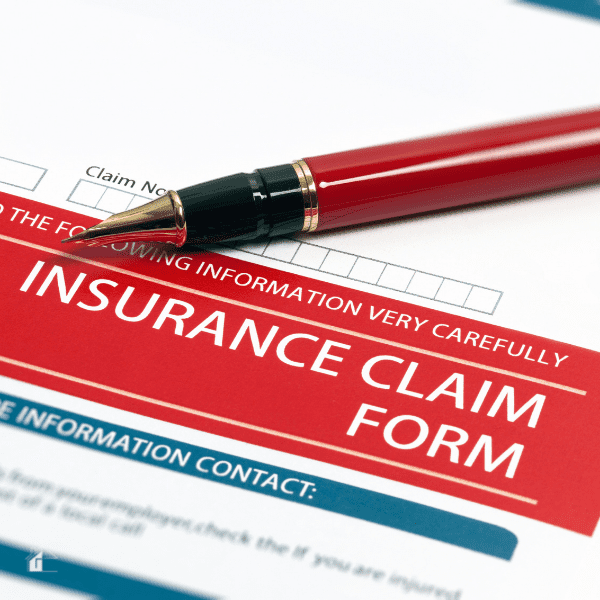 photo of pen and insurance claim form