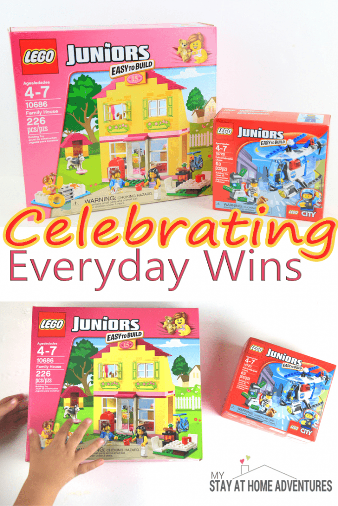 Learn why we celebrate every day wins in our home and why you should celebrate them as well in your home. #CreateBuildLEGOJUNIORS #Sponsored @Lego