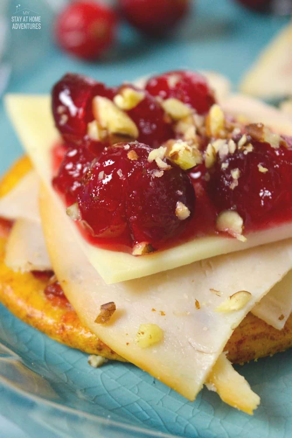 Learn how to make these simple Cranberry Cracker Bites that are great appetizers during your family gatherings. via @mystayathome