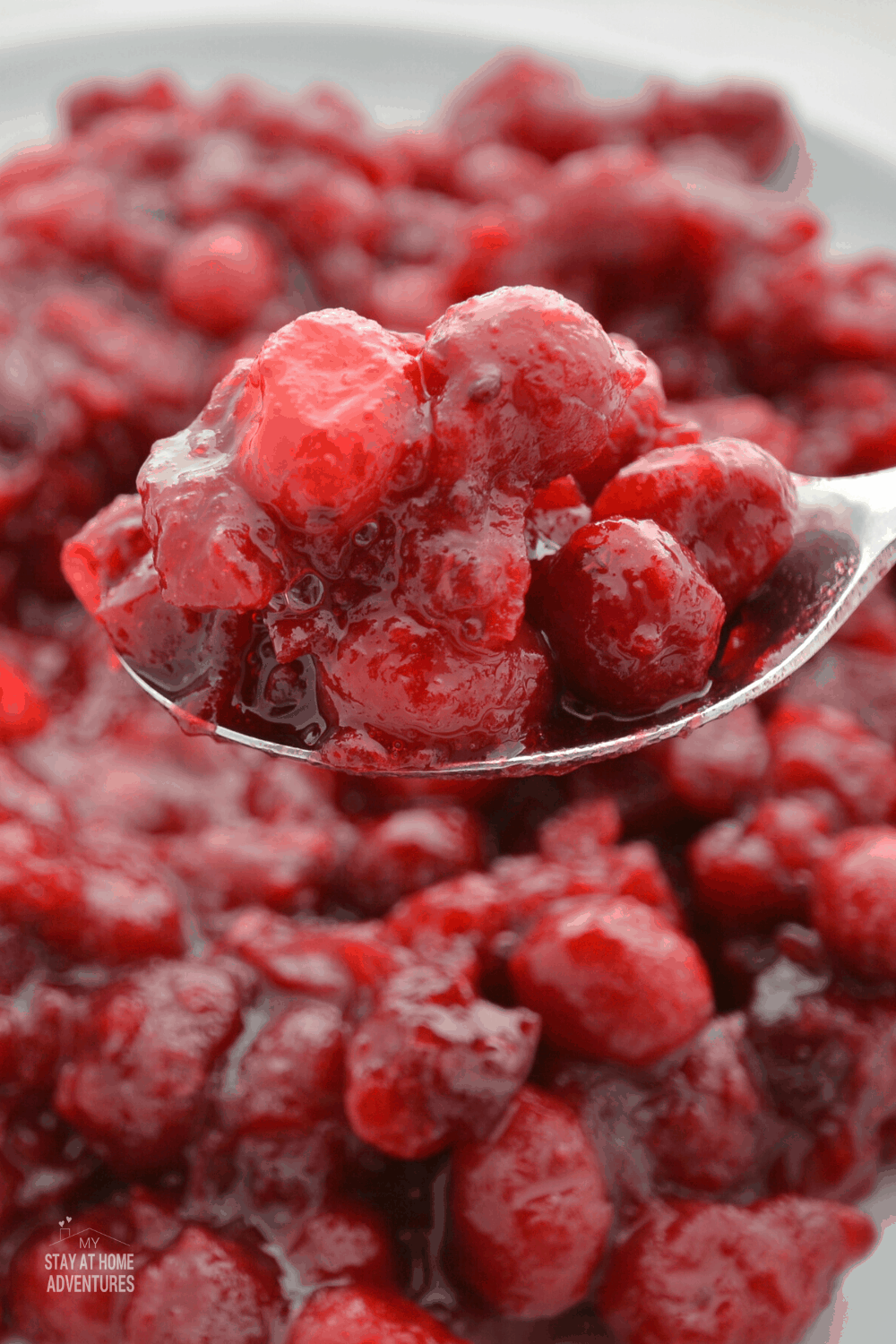 The holidays are around the corner, create this simple homemade cranberry sauce made with orange juice and fresh cranberries. via @mystayathome