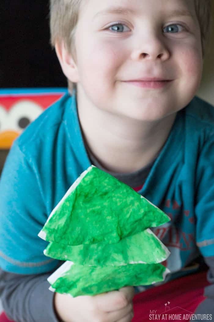 Coffee Filter Christmas Trees Kids Craft - Looking for an easy Christmas craft? Try these coffee filter Christmas trees! They're quick, easy, and perfect for tots and preschoolers.