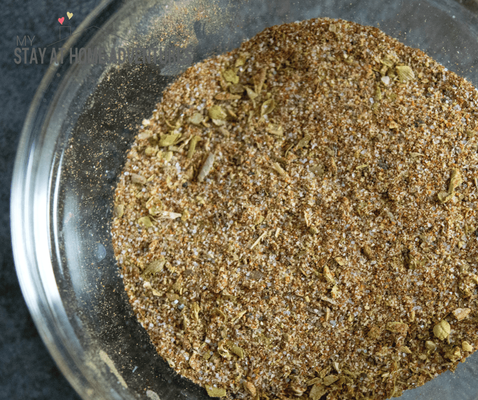 Cajun seasoning in glass bowl