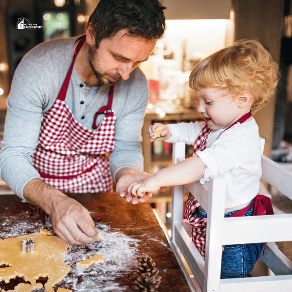 Family Making Cookies at Home