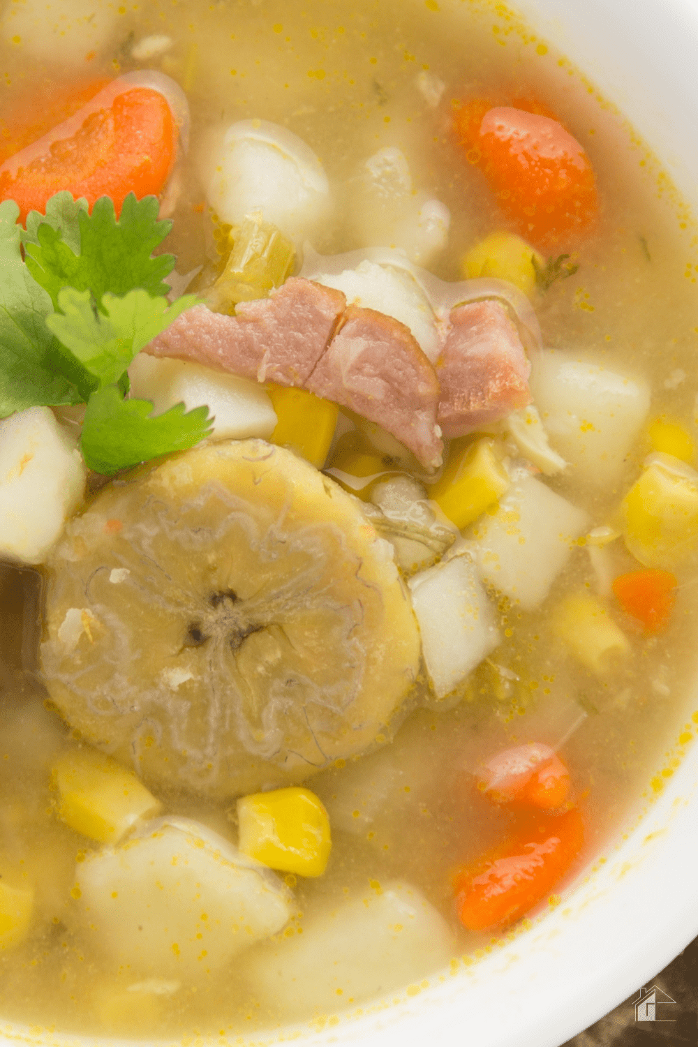 This leftover ham and plantain soup is a straightforward recipe that can be cooked in less than 30 minutes. Great for lunch or dinner! via @mystayathome