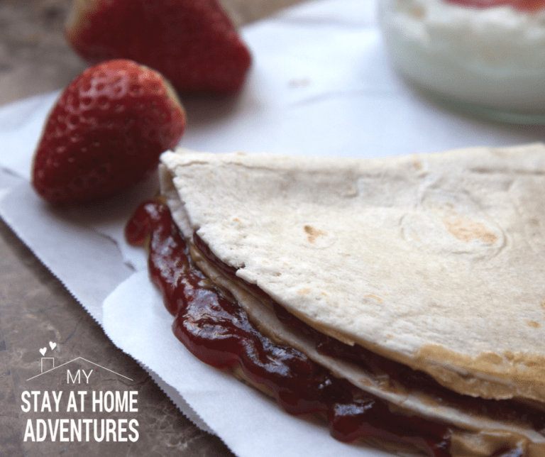 Easy Peanut Butter and Jelly Quesadilla in Five Minutes