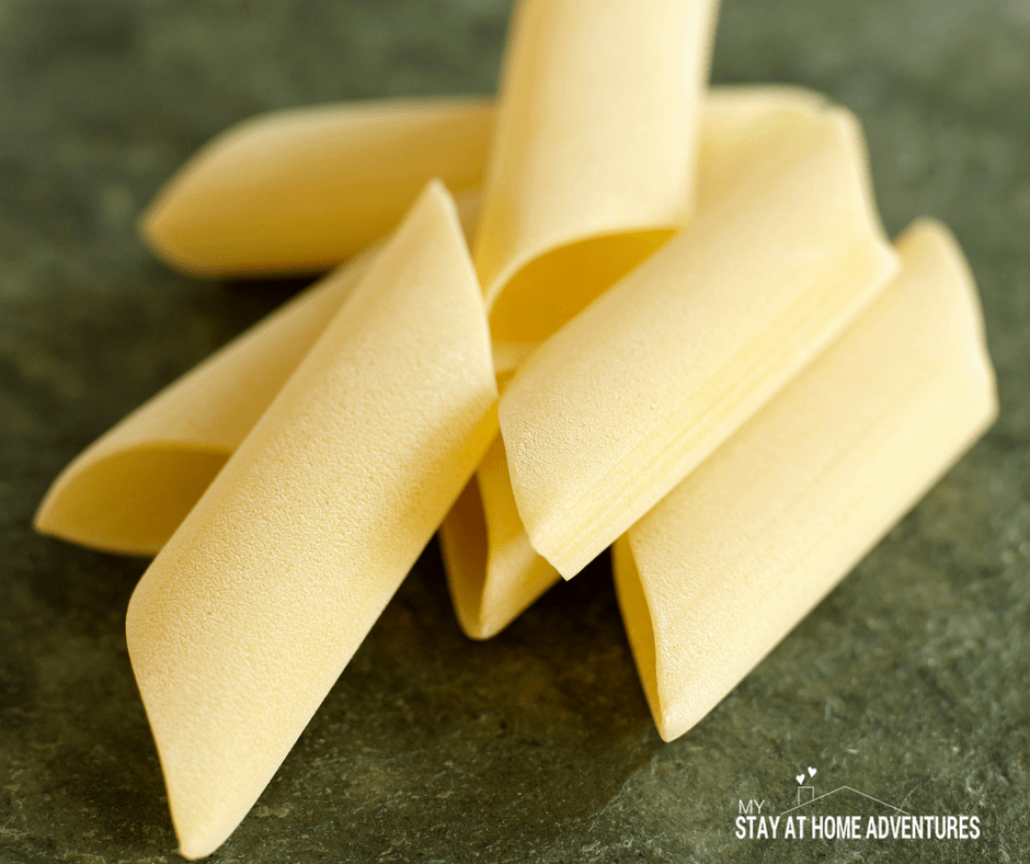 Pasta is a key item in any food pantry. 