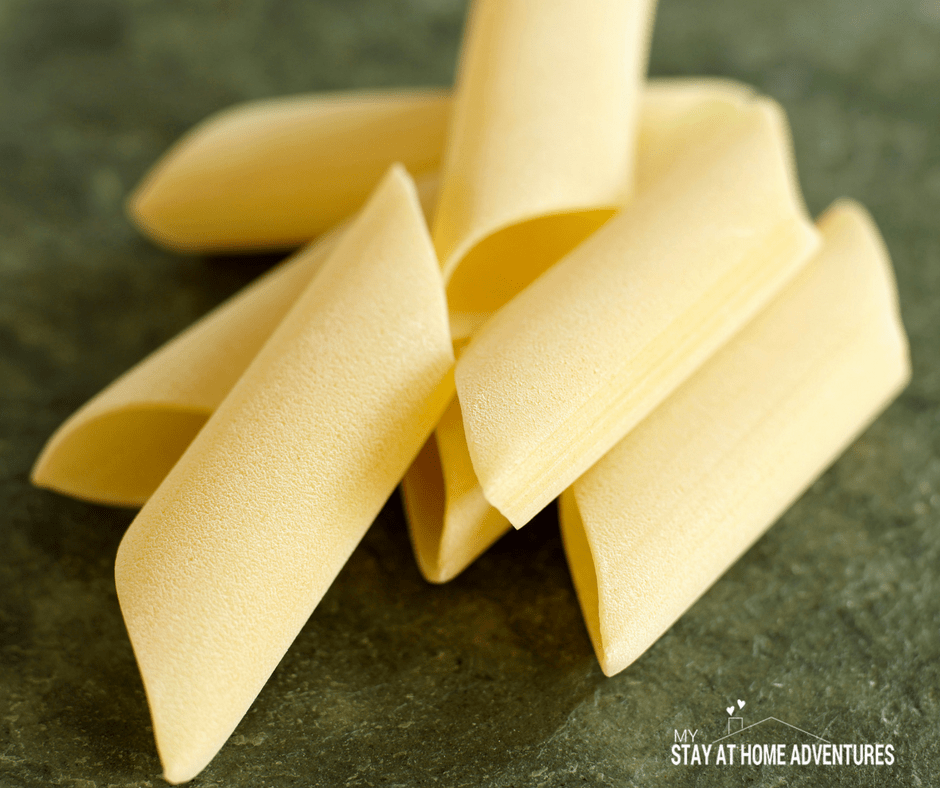 Pasta is a key item in any food pantry.