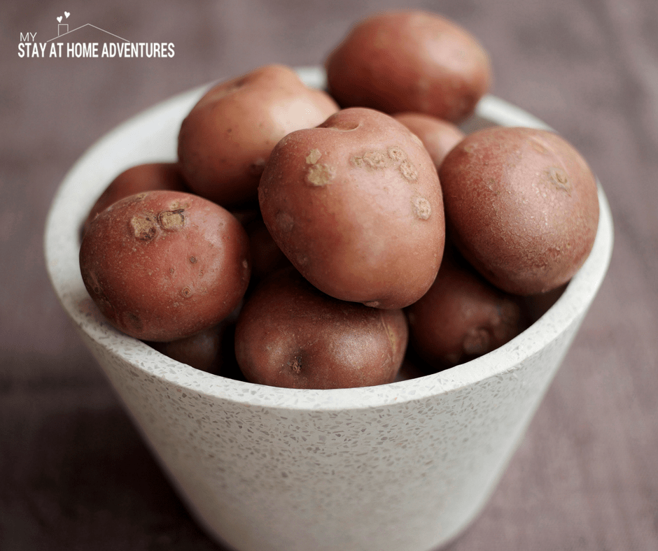 Potatoes are a great food pantry staple that is budget friendly.