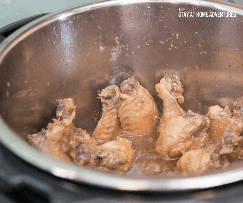Sweet & Sour Instant Pot Chicken Wing Recipe inside IP