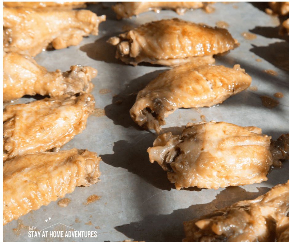 IP Chicken Wings on baking sheet