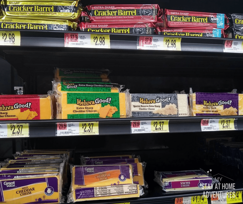 store shelf showing cheese