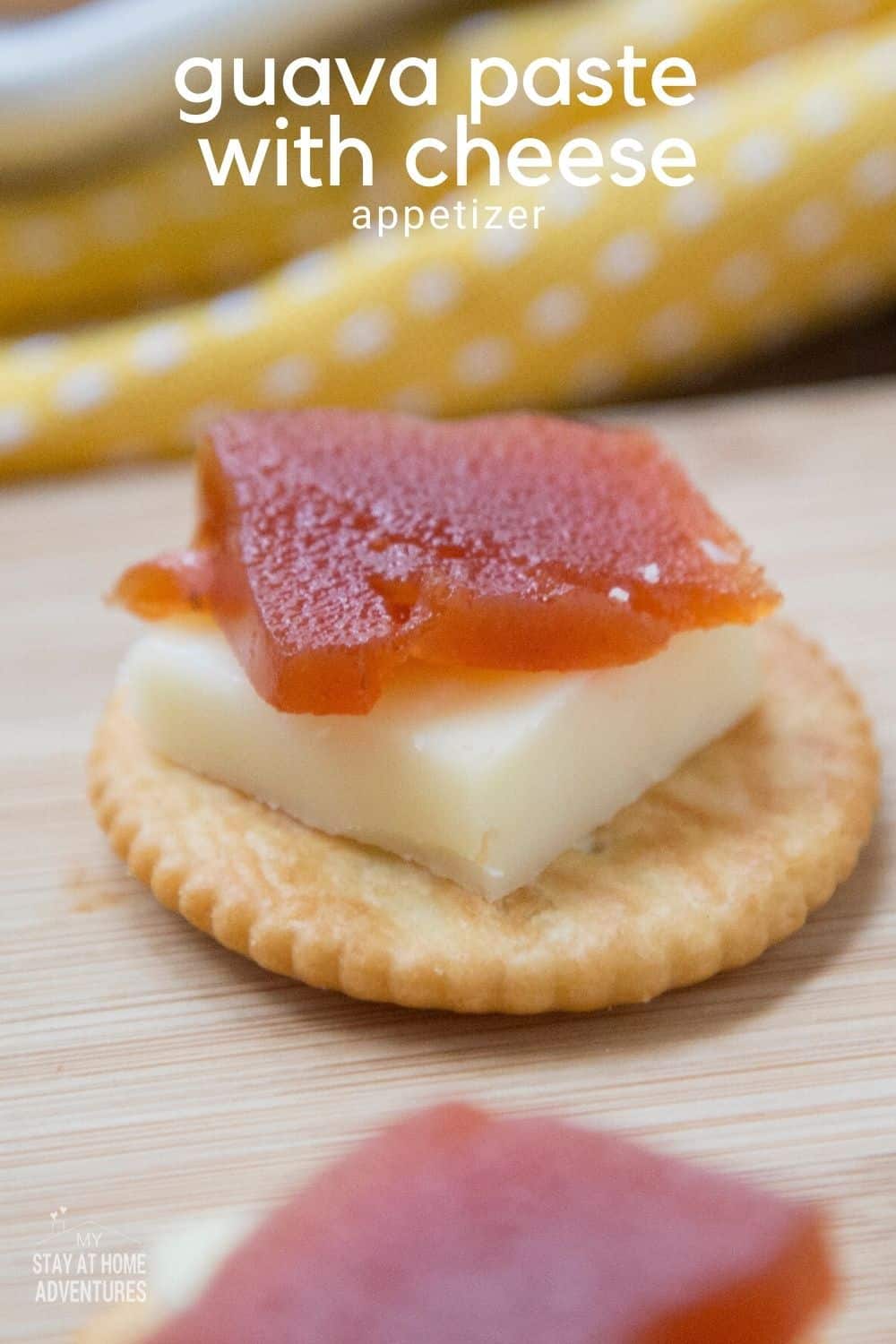 Guava paste with cheese over crackers is a delicious appetizer that is perfect for any occasion. Kids love this recipe because it's easy to make, and the flavors are kid-friendly. Guava paste, extra sharp cheddar cheese, and crackers are all you need to create this simple dish. Guava paste with cheese over crackers can be served as an appetizer or snack. So why not give it a try? via @mystayathome