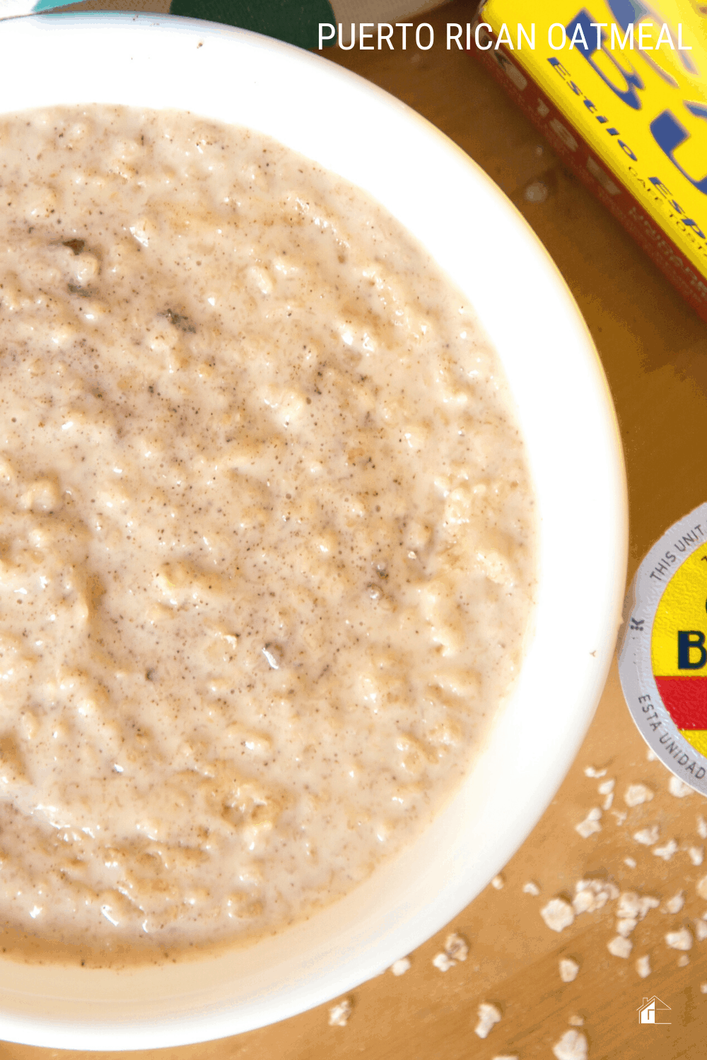 Nothing keeps me going in the mornings than a delicious Puerto Rican breakfast and Café Bustelo. Learn how to make Puerto Rican Oatmeal when you click here! #PuertoRicanFood #PuertoRicanRecipes via @mystayathome