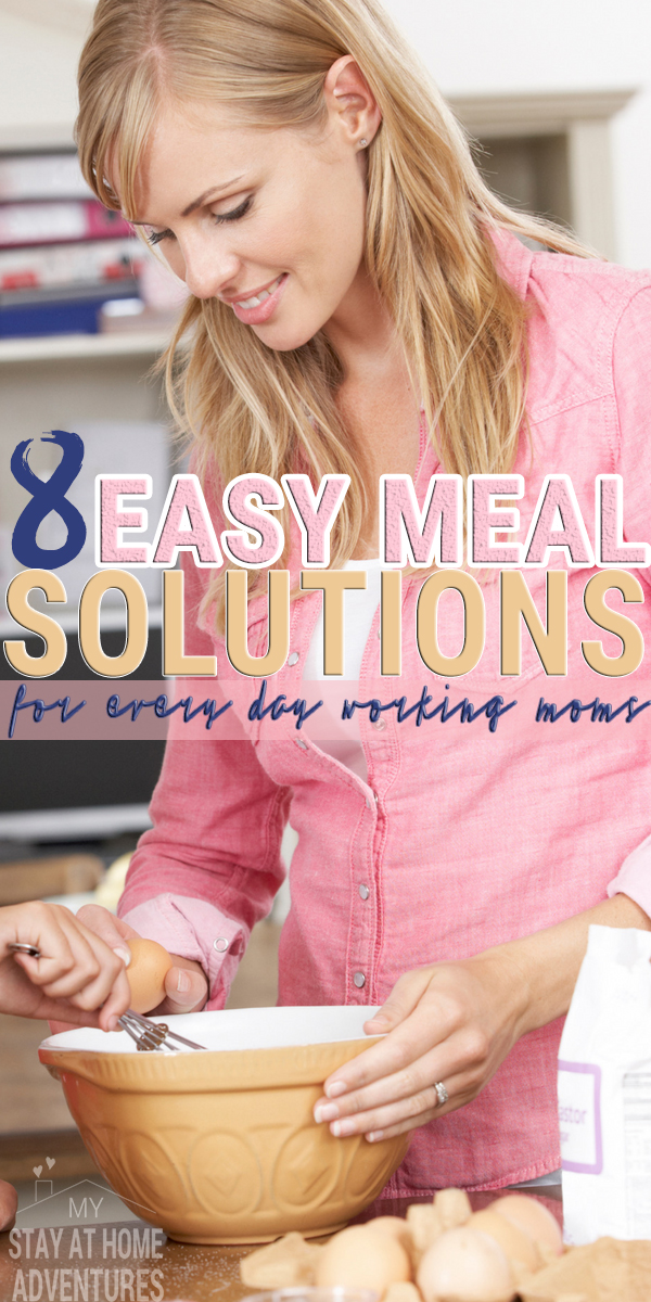 Find great easy meal solutions for working moms that do work! Learn the tricks and tips and start stressing less during dinner time. Start today!