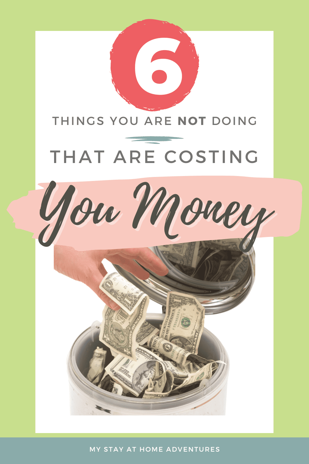 There are things you are not doing that are costing you money, lots of money! Learn what they are and what you can do instead. via @mystayathome