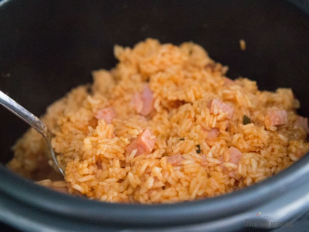 Learn a quick and delicious Instant Pot Spanish Rice With Spam or Arroz con Jamonilla recipe that your family is going to love.