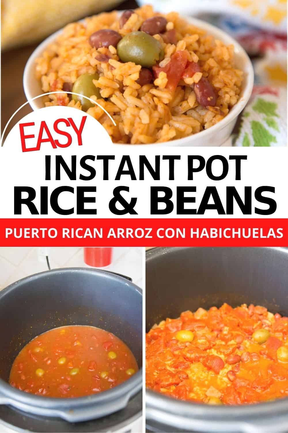 Instant Pot Arroz Con Habichuelas / Puerto Rican Rice and Beans