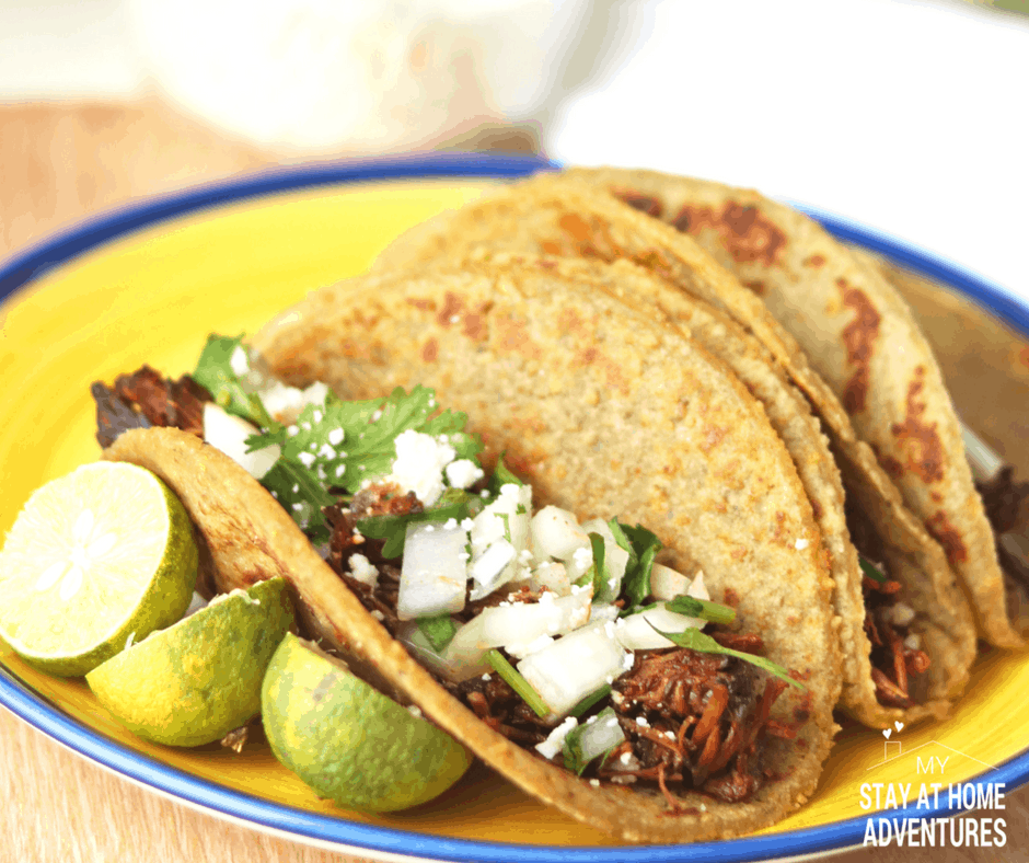 Delicious Instant Pot Puerto Rican Beef Barbacoa with Plantain Tortillas