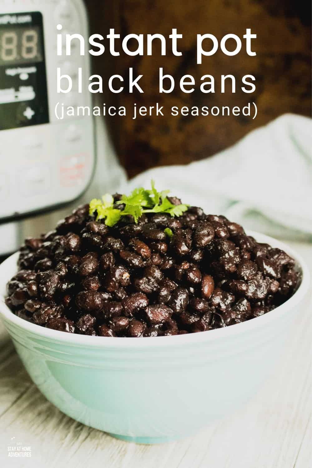 Learn how to make this mouthwatering Instant Pot Black beans full of flavor! Easy to make and super fast. Spice your dinner with this recipe. #instantpot #blackbeans via @mystayathome
