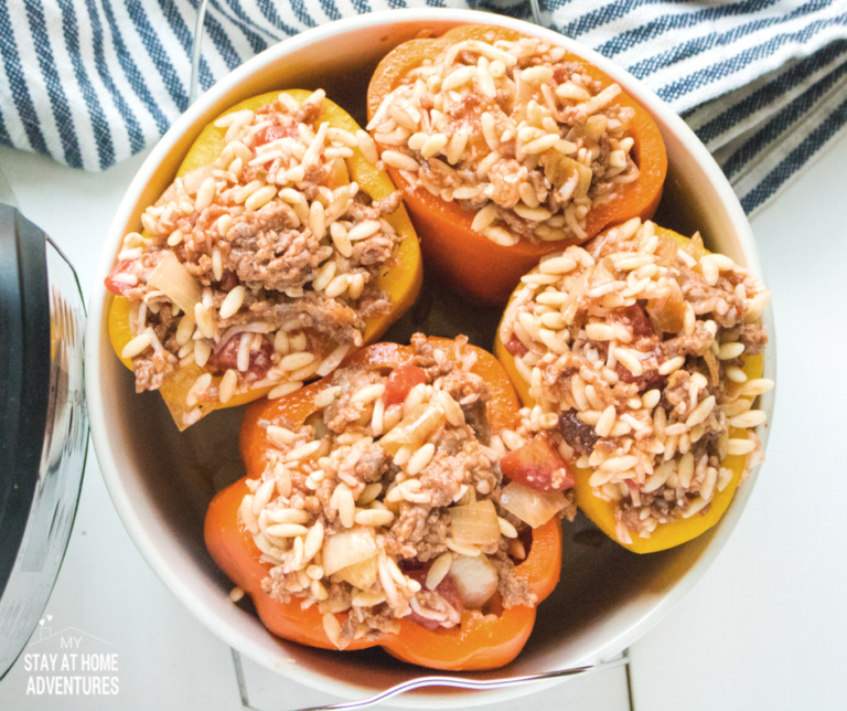 Instant Pot Orzo & Italian Sausage Stuffed Peppers Recipe