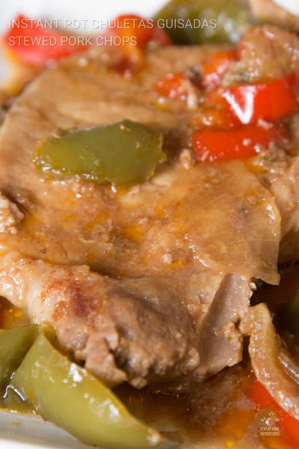 Puerto Rican food is largely influenced by African, Spanish, and French cuisines. However, with a heavy emphasis on pork dishes, Puerto Rico's most popular dish is Chuletas Guisadas. This stewed pork chops dish can vary in taste from soup to dry with more or less sauce depending on the region of Puerto Rico where you are eating it. It typically has vegetables such as bell peppers, onion, garlic cloves, and tomato sauce that cook down into a thick gravy for the meat to simmer until tender while rice cooks separately. via @mystayathome