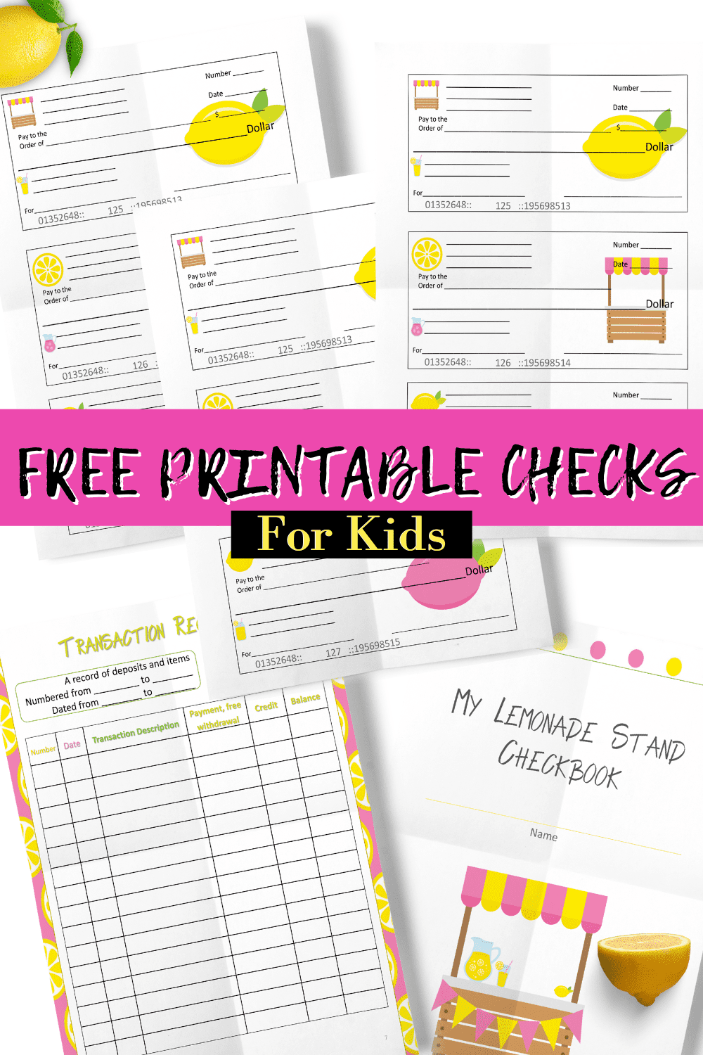 Free Printable Checks For Kids My Stay At Home Adventures