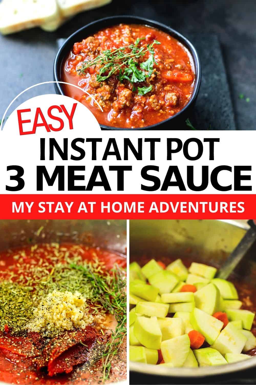 Instant Pot Homemade Meat Sauce is here! Learn to make this Bolognese Sauce Recipe and how to freeze meat sauce for later! via @mystayathome