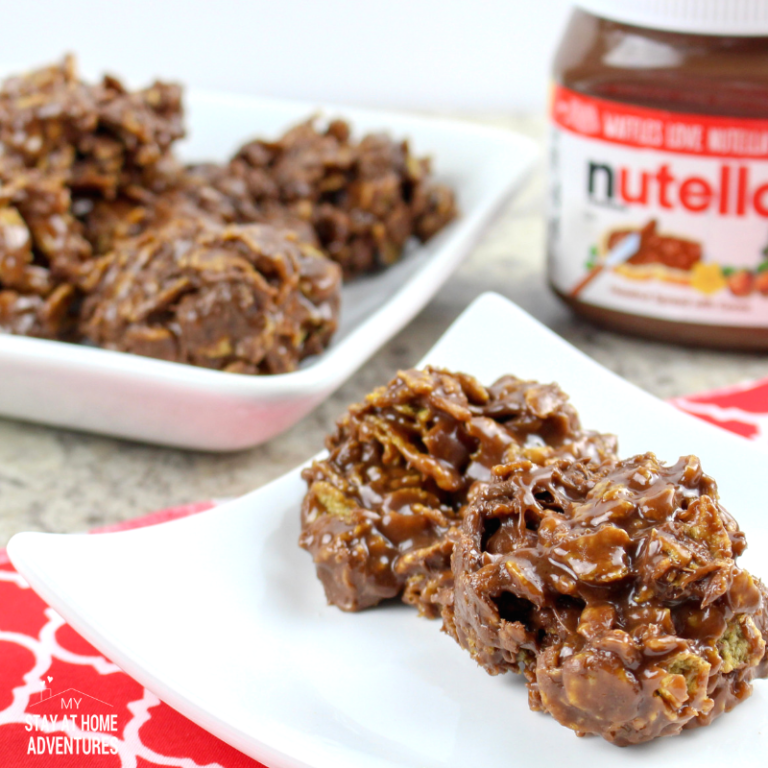 No-Bake Nutella Cornflake Treats (4 Ingredients Only)