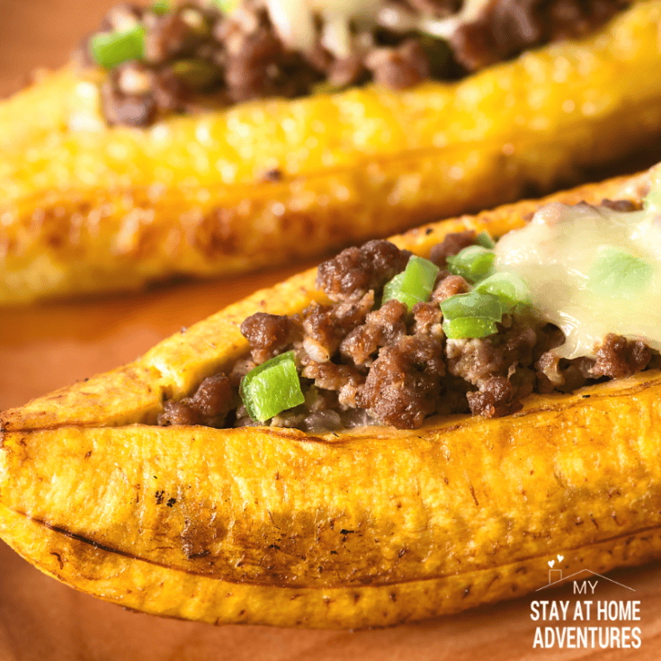 Image for Stuffed Baked Plantains Canoas De Plátanos Maduros