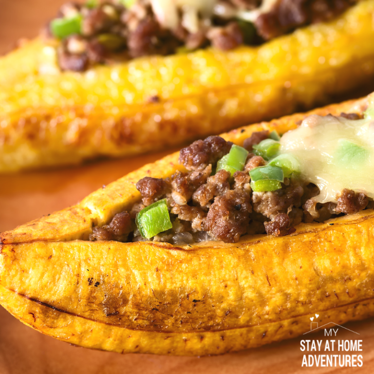 Stuffed Baked Plantains Canoas De Plátanos Maduros